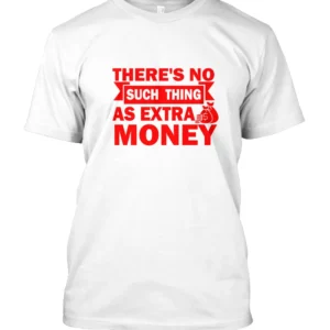 No Money White/Red Tee